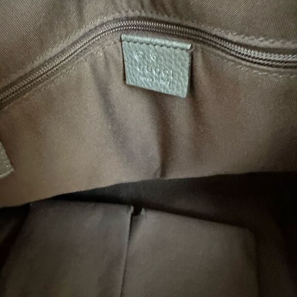 Gucci dark green medium tote with strap - Picture 16 of 16